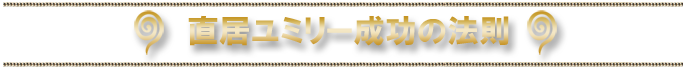 直居ユミリー成功の法則